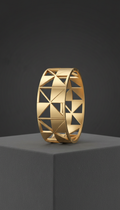 18k gold geometric cuff bracelet